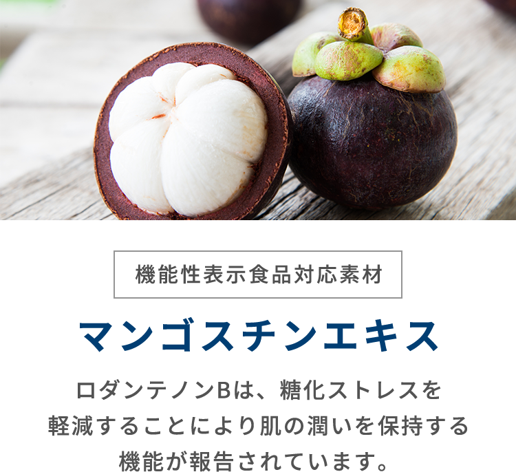 マンゴスチンエキス 製品情報 日本新薬 機能食品カンパニー