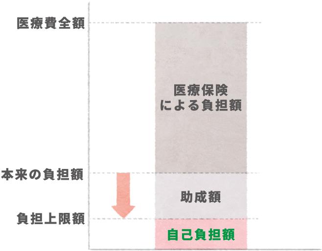 医療費負担額の図