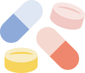 錠剤やカプセル剤のイラスト