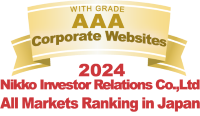 WITH GRADE AAA Corporate Websites 2024 Nikko Investor Relations Co.,Ltd. Ranking in all listed companies in Japan