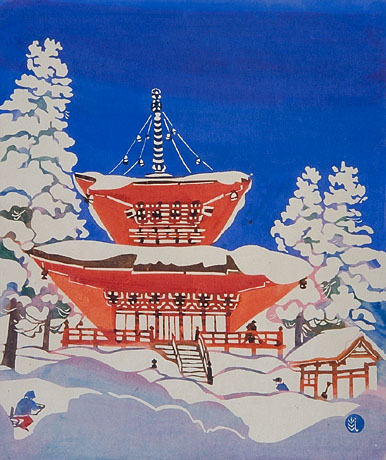 第一峰比叡山・雪の東塔院